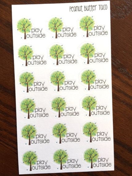 planner stickers for tracking outside play