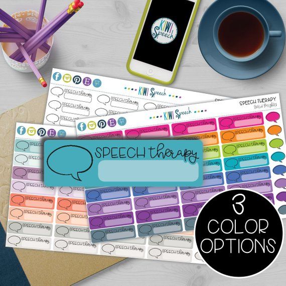 colorful planner stickers for tracking speech therapy appointments