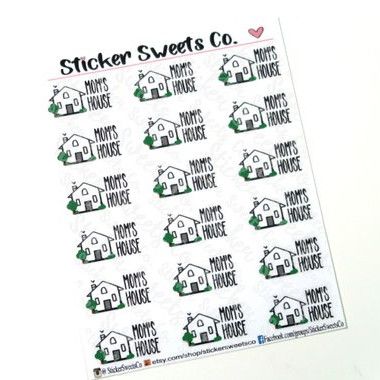 planner stickers for tracking Mom's House visits