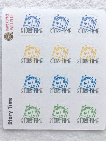 planner stickers for tracking story time