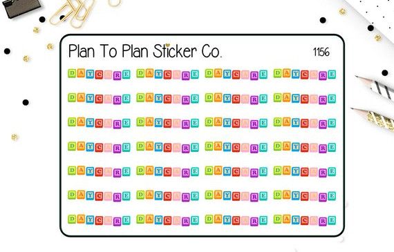 Daycare Planner Stickers