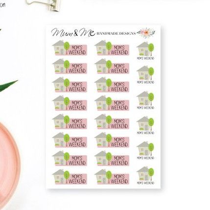 planner stickers for tracking when it's mom's weekend