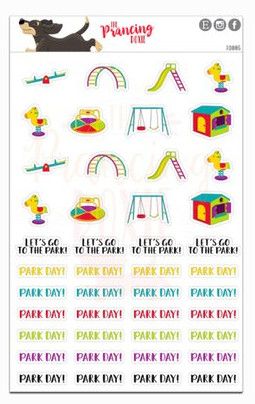 planner stickers for scheduling time at the park