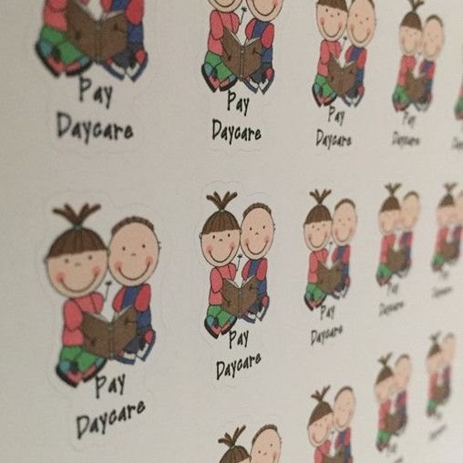 cute daycare reminder stickers