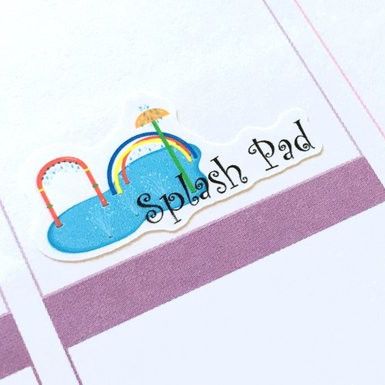 planner stickers for scheduling time at the splash pad