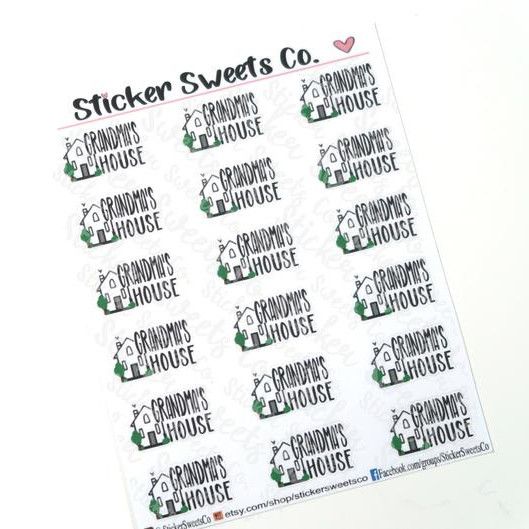 cute planner stickers to remind you to visit grandma's house