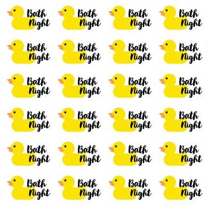 bathtime planner stickers