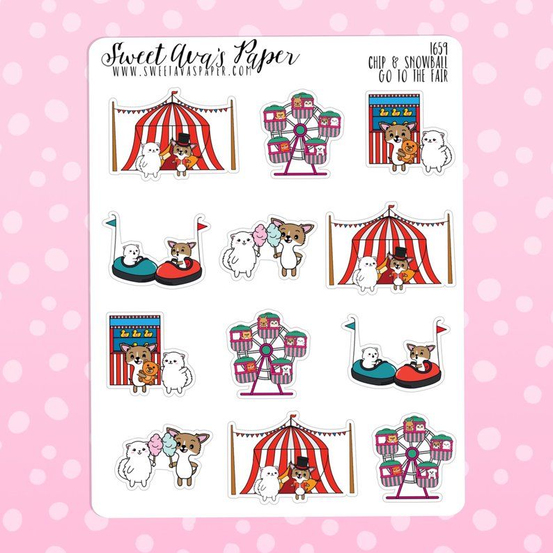planner stickers for keeping track of family trips to the fair