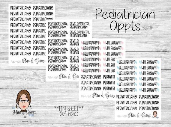 planner stickers to help you schedule your well-baby checkups